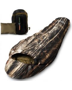 SereneLife Mummy Sleeping Bag for Extreme Cold, 5–10°F Rating, Waterproof 4-Season Camping Bed with Travel Pouch
