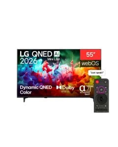 LG 55-Inch QNED evo Mini LED 4K Smart TV, α7 AI Processor 4K Gen9, Dynamic QNED Color, webOS AI | 55QNED72B6T.AMRG