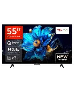TCL 55" P7K QLED 4K Smart TV, AiPQ Processor, HVA Panel, Dolby Vision & Atmos, HDR10+, Google TV | 55P7K