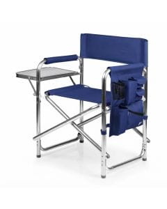 Oniva Sports Chair by Picnic Time, Lightweight Folding Aluminum Outdoor Camping Chair with Side Table