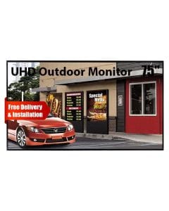 LG 75Inch UHD High Brightness Outdoor Monitor, High Brightness, UHD Resolution, Outdoor Durability, Multiple Connectivity Options - Black - 75XF3C