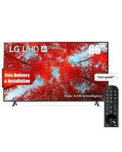 LG 86Inch UHD 4K Smart TV, 4K Ultra HD Resolution, 4K Ultra HD Resolution, UHD Picture Quality, Smart TV Functionality - Black - 86UQ
