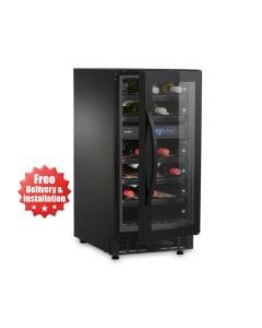 Dometic Dual-zone Beverage Refrigerator with Frameless Glass Door, 28 bottles | E28FG