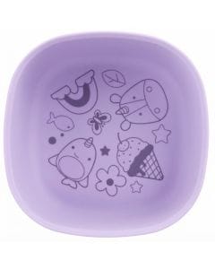 Skip Hop Squad Silicone Bowl 2+ Years, Divided Design For Organized Feeding, Stay-Put Non-Slip Base For Mess Free Mealtimes - Purple