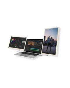 V2COM S6 Laptop Screen Extender, 15.6" FHD IPS Display, 120% sRGB, 300 Nits, Detachable Triple Screen | Black