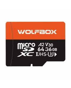 WOLFBOX 64GB microSD Card for Dash Cam, U3, A2, V30, 4K UHD High-Speed Storage, Compatible with G840S