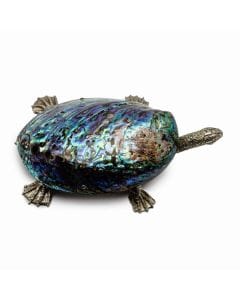 Objet Luxe Lonesome George Tortoise Paperweight, Handmade Abalone Shell Decorative Tortoise