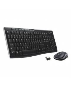 Logitech MK270r Wireless Keyboard and Mouse Combo for Windows, 2.4 GHz Wireless, Spill-Resistant Design, 8 Multimedia & Shortcut Keys - Black
