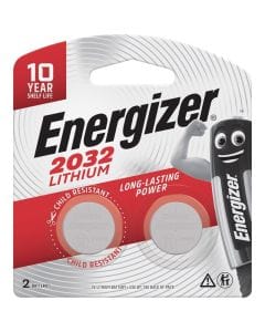 Energizer Lithium CR2032 Coin Batteries, 2-Pack (BP2) 3V Child-Resistant Packaging