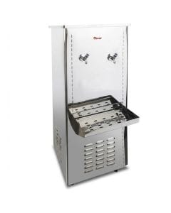 Oscar 25 Gallon Water Cooler, Stainless Steel Body, 2 Water Dispensing Taps, Efficient Cooling | Silver - OC25T2