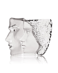 Maleras Together Limited Edition Crystal Sculpture, Handcrafted Swedish Art Glass, Limited Edition of 99, Signed by Mats Jonasson