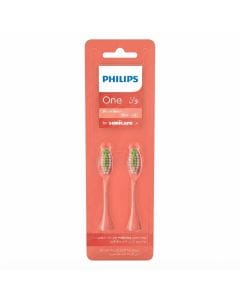 Philips One by Sonicare Replacement Brush Heads BH1022/01, 2-Pack, Miami Coral - Micro-Vibration