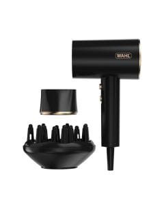 Wahl Ionic Flow Hair Dryer, 2100W, Ionic Technology, 2 Heat/Speed Settings, Cool Shot, Concentrator + Diffuser |  Black | 3404-0370