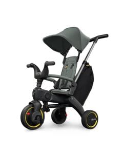 Doona Compact Folding Baby Liki Trike S3 Ride, High-durability Soft-ride Wheels, UPF 50+ Sun Protection Canopy - Slate Green
