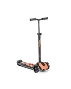Scoot & Ride Highwaykick 5 LED 5+ Years, LED Glow Wheels For Safety And Style, Height Adjustable Handlebar, Lightweight Design - Peach