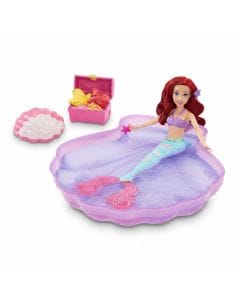 Mattel Disney Princess Ariel Mermaid Doll & Pool Playset, Moldable Sand, 3 Sand Molds, Beach Accessories & Doll