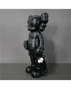 Luxury Signature Kaws Toy Figure 31cm Black, Collectible Vinyl Resin Art Statue, Modern Decorative Display Ornament for Home, Office & Shelf