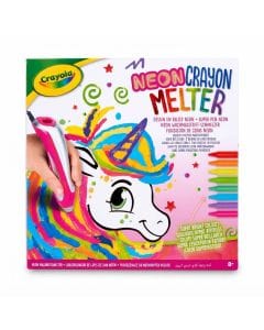 Crayola Neon Crayon Melter Kit - Unicorn Style Art Set for Kids, Heated Wax Doodle Tool for DIY – 8 years and up, Low-heat thermal tip
