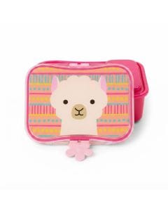 Skip Hop Zoo Llama Lunch Kit 3+ Years, 700mL Capacity, Easy-open Clips In Fun Shapes, Leakproof Design, Dishwasher Safe - Multicolour