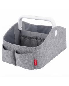Skip Hop Light Up Diaper Caddy, Easy-Grip Handle With Soft Light, Customizable Interior Layout, Smart Pocket Storage Design - Gray