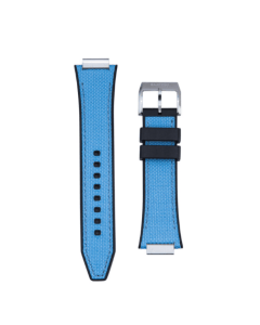 Saatchi Blue Nylon Fabric Watch Strap, Premium Textile Replacement Band 