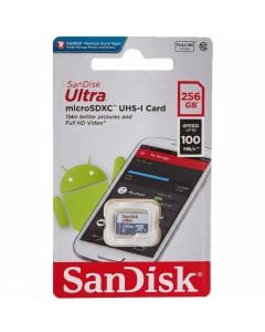 SanDisk Ultra 256GB microSDXC UHS-I Memory Card, Up to 100MB/s, Class 10, Full HD, Grey, SDSQUNR