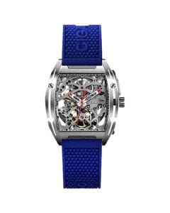 Ciga Design Z Series Stainless Steel Blue Automatic Watch, Seagull Automatic Movement, 316 Stainless Steel Case, Blue Silicone Strap, 3ATM Water Resistant