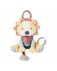 Skip Hop Bandana Buddies Chime And Teethe Lion Toy 0+ Monthss, Multi-Textured Fabrics, Soothing Chime Sounds - Multicolour