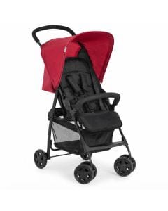 Hauck Sport Pushchair, Lightweight Travel Stroller, Compact & Foldable, Lay-Flat Seat, 5-Point Harness, Ideal for Active Parents on City Streets, Public Transport, and Vacations | Red