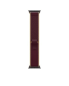Apple Watch 49mm Trail Loop, Small, Black Titanium Finish, Lightweight Woven Sport Watch Band - Burgundy | MKA74ZM/A