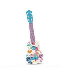 Lexibook Disney Stitch Acoustic Guitar for Kids, 21 Inch Toy Guitar with 6 Nylon Strings Blue, 3 years and over