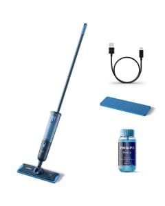 Philips OneUp 3000 Series Cordless Electric Mop, 360° Rotating Hinge, 50-Minute Runtime, 99.9% Bacteria Removal, 312ml Clean Water Tank, 270ml Dirty Water Tank - XV3101/01