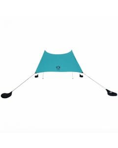 Neso Tents Portable Beach Tent Canopy, 2.1 x 2.1m Teal Sun Shade with Sand Anchor and UPF 50+ UV Protection