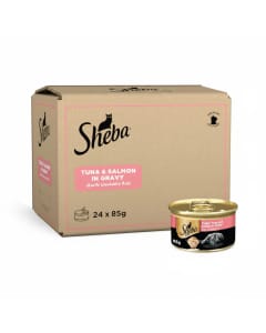 Sheba Tuna & Salmon Cat Food - Grain Free, Natural Ingredients | 24 Pack