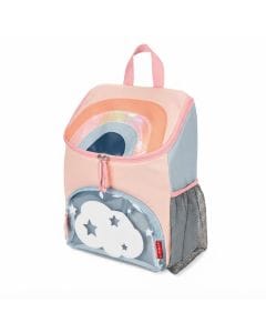 Skip Hop Rainbow Spark Style Big Kid Backpack 3+ Years, Adjustable Padded Straps And Top Grab Handle, Clear Front Pocket, Cute Zipper Pulls - Multicolour