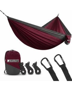 Bear Butt Double Camping Hammock, Lightweight Two-Person Portable Tree Hammock for Hiking, Backpacking and Camping