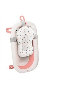 Baybee Foldable Baby Bathtub with Support Cushion, Anti-Skid Base & Drainer, Portable Compact Bath Tub
