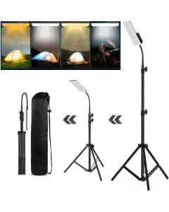 CLOUDFOUR LED Camping Light with Tripod, 2500 Lumens Rechargeable Lantern, 10000mAh Battery, Portable Outdoor Work Light