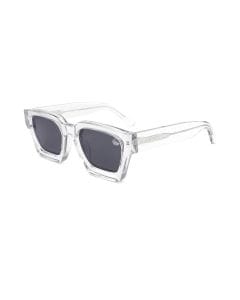 Belvoir & Co Larsson Transparent Black Sunglasses, Polarized UV400 Protected Lenses, Premium Acetate Frame, Stainless Steel Core Temples