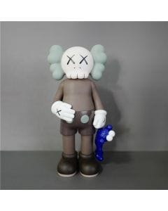 Luxury Signature KAWS Toy Figure 31cm Brown, Collectible Vinyl Resin Art Statue, Modern Decorative Display Ornament for Home, Office & Shelf
