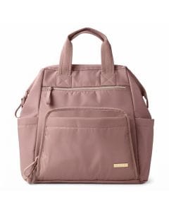 Skip Hop Main Frame Diaper Backpack, Lightweight, Two Exterior Zip Pockets, Adjustable Backpack Straps, Easy-grab Double Top Handles - Dusty Rose