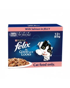 Felix As Good As it Looks Adult Cat With Salmon In Jelly 85g - Pack of 24