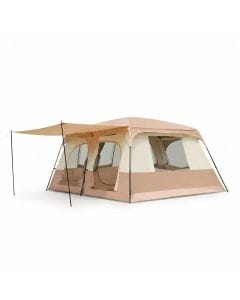NovalLife Extra-Large Family Camping Tent for 10–12 People, 2-Room Cabin Shelter with Waterproof Oxford Fabric