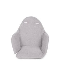 Childhome Evolu 2 High Chair Seat Cushion, Elegant And Functional Design, Machine Washable, Soft And Breathable Cotton - Tricot Pastel Mouse Gray