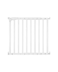 Childhome Maestro Door Stair Gate, Adjustable Width Fit, Natural Wood Finish, Multi-Use Safety Gate - White