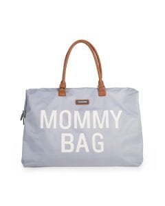 Childhome Big Mommy Bag, Multi-functional, Adjustable Shoulder Strap, Ultra Practical, Large Capacity, Easy To Clean - Gray/Off-White