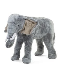 Childhome Standing Elephant 60cm, Trendy Jungle Themed Design, Loyal And Lovable Companion, Multifunctional Toy And Decor Piece - Gray
