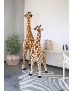Childhome 135cm Giant Standing Stuffed Plush Giraffe Soft Animal Toy Kids Room Nursery Decoration EN71 Brown | CHSTGIR135XT
