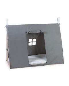 Childhome Tipi Bed Frame 70x140cm, Compatible Sleeping Setup, Highly Customisable Design, Safe And Sturdy Structure - Gray