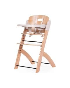 Childhome Ergonomic Adjustable Baby & Toddler High Chair Seat Harness Bumper Tablet Tray Grows with Child 85kg Natural | EVOSITNABG